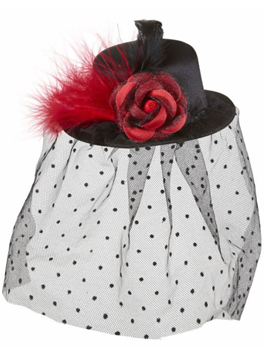 Mini chapeau cabaret avec voile