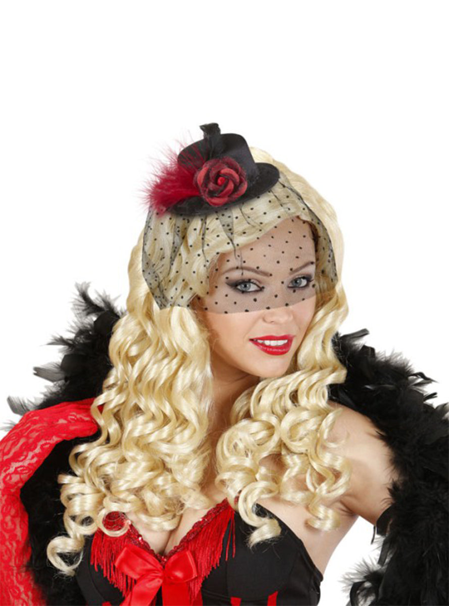 Mini chapeau cabaret avec voile