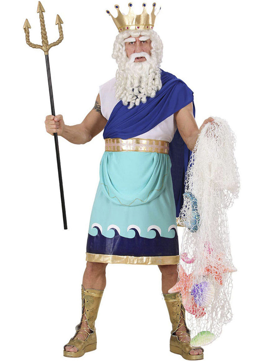 Déguisement Dieu de la mer homme grande taille