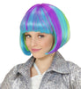 Perruque multicolore carré court fille