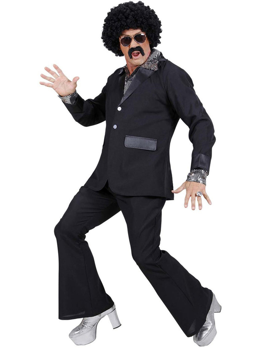 Costume disco noir homme