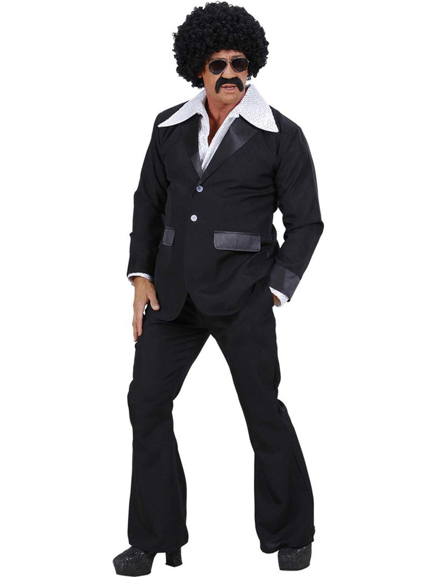 Costume disco noir homme
