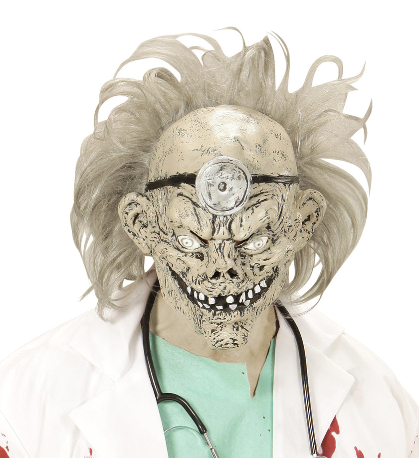 Masque avec cheveux docteur zombie adulte