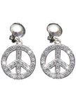 Boucles d'oreilles Peace brillant adulte