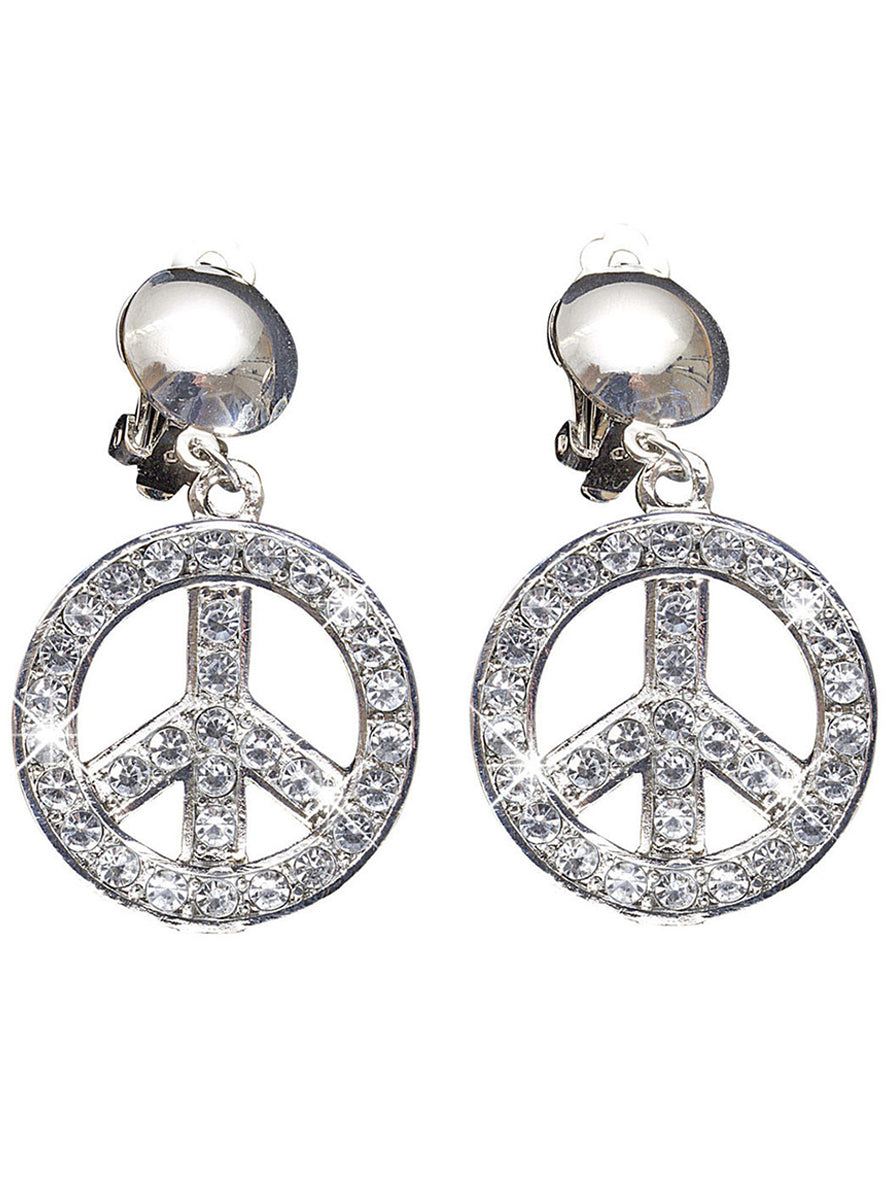 Boucles d'oreilles Peace brillant adulte