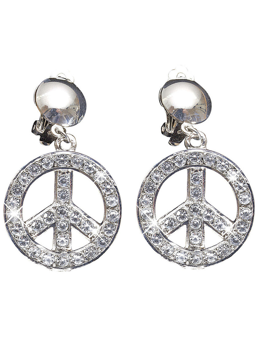 Boucles d'oreilles Peace brillant adulte