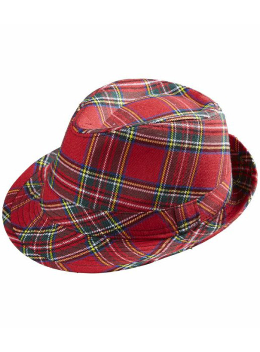 Chapeau écossais tartan rouge