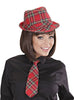 Chapeau écossais tartan rouge