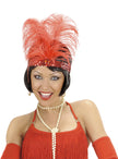 Bandeau cheveux années 20 rouge femme