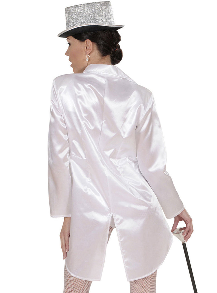 Frac blanc satin femme