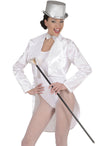 Frac blanc satin femme