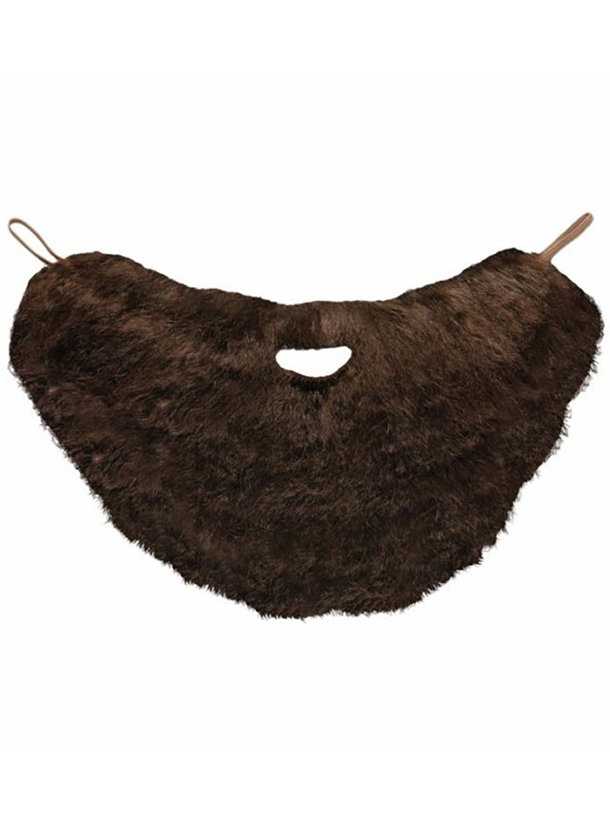 Barbe touffue châtain avec moustache