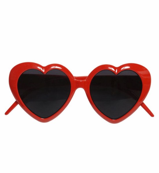 Lunettes cœur rouges