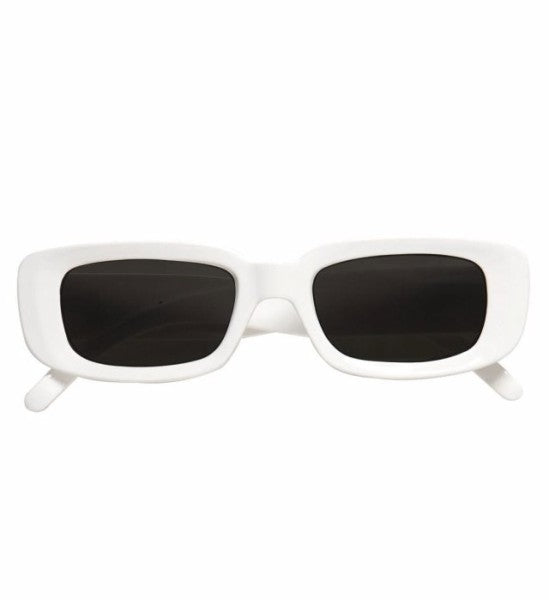 Lunettes blanches rectangulaires