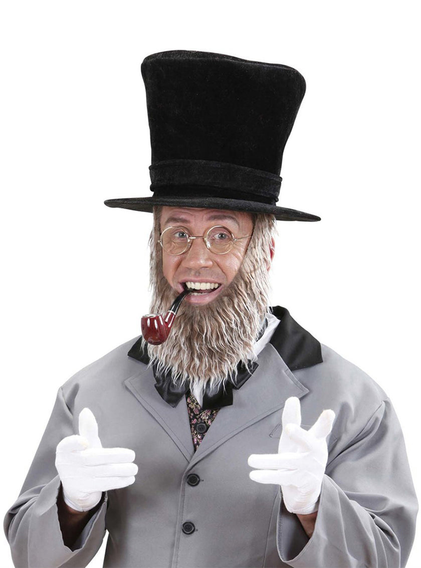 Chapeau noir avec barbe homme