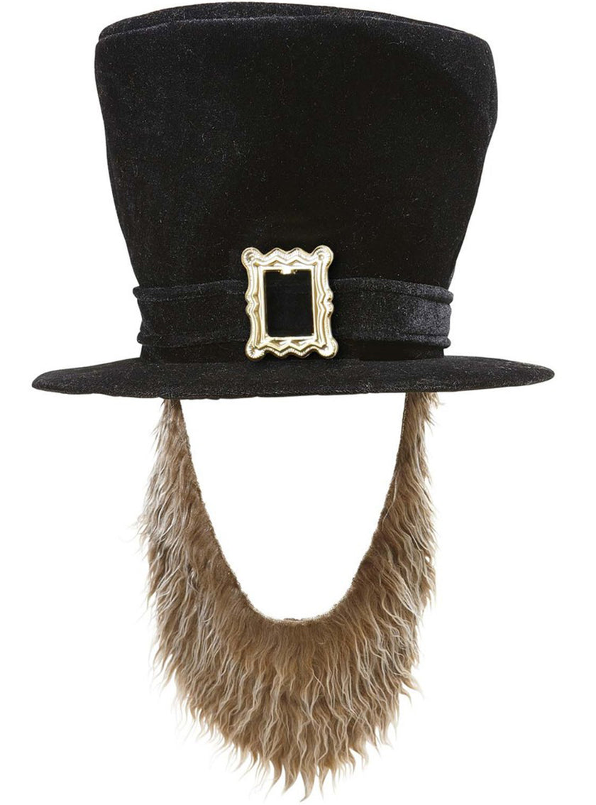 Chapeau noir avec barbe homme