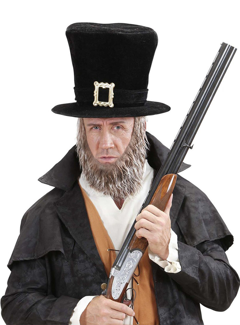 Chapeau noir avec barbe homme