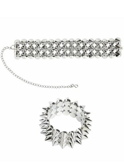 Collier et bracelet à pics