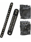 Gants et bracelets motards avec pics