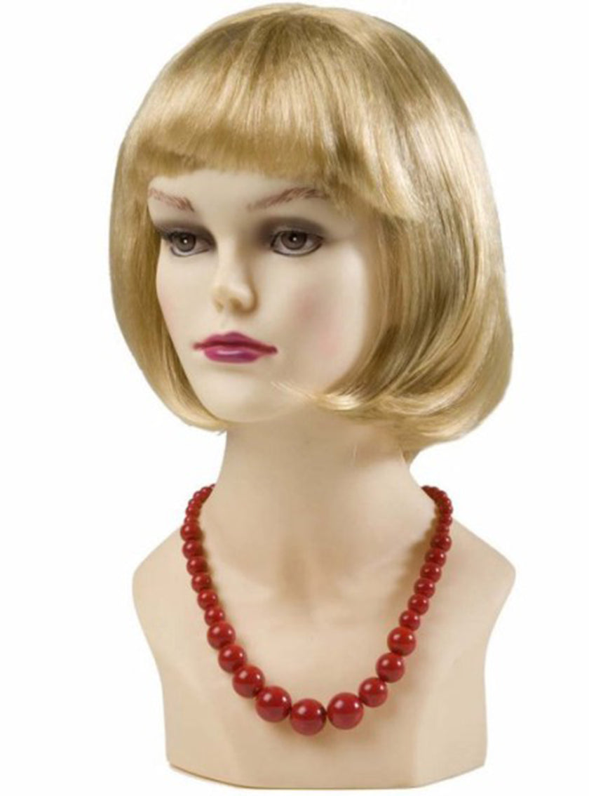 Collier de perles asymétrique rouge