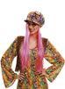 Chapeau Flower Power avec cheveux