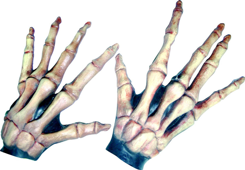 Mains squelettes allongées