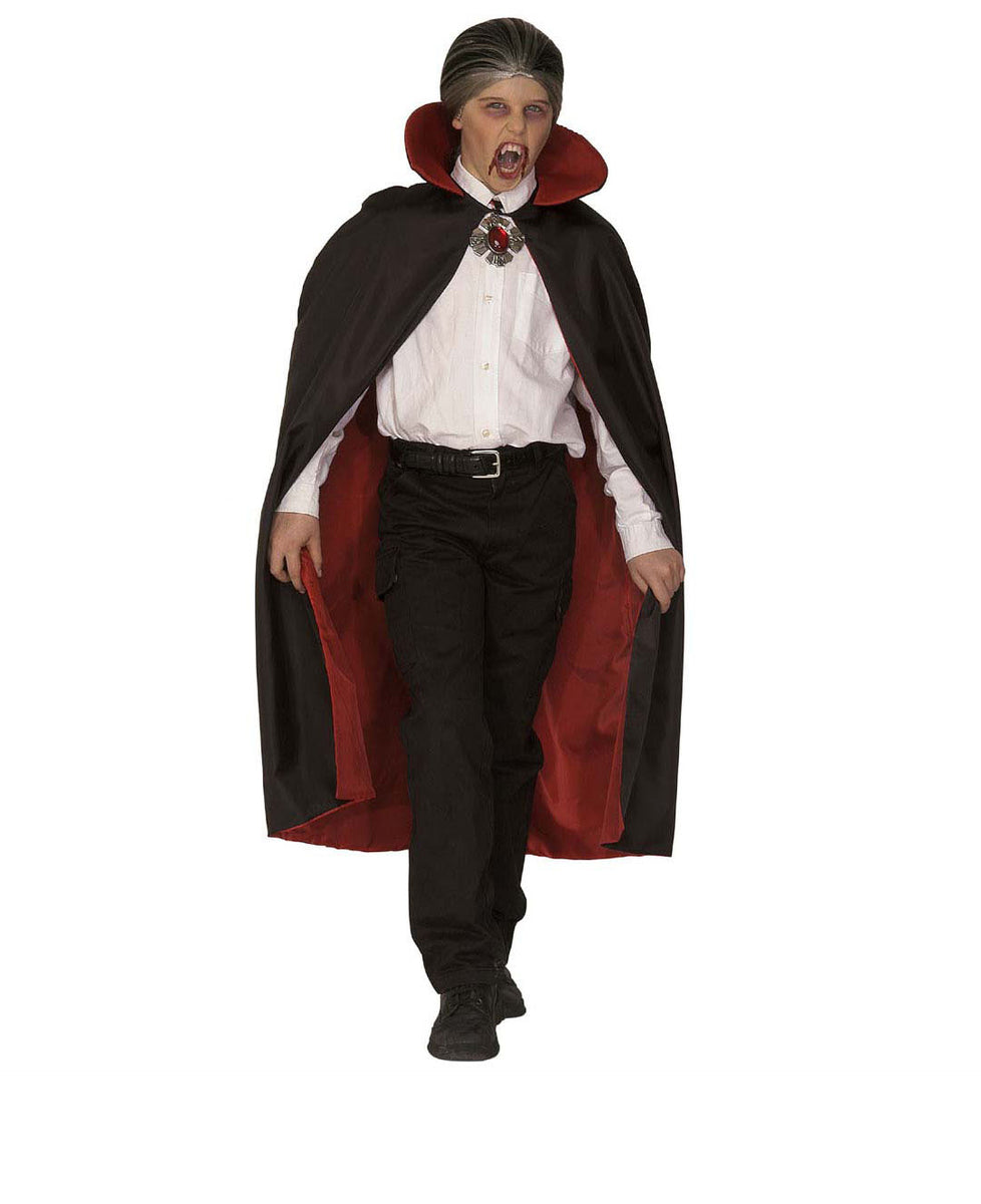 Cape luxe col vampire rouge pour enfant