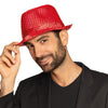 Chapeau rouge paillettes adulte