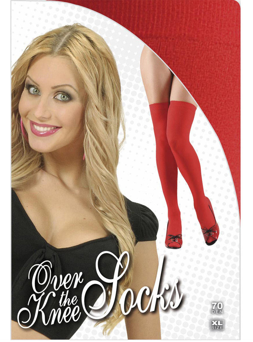 Bas rouges femme 70 DEN grande taille