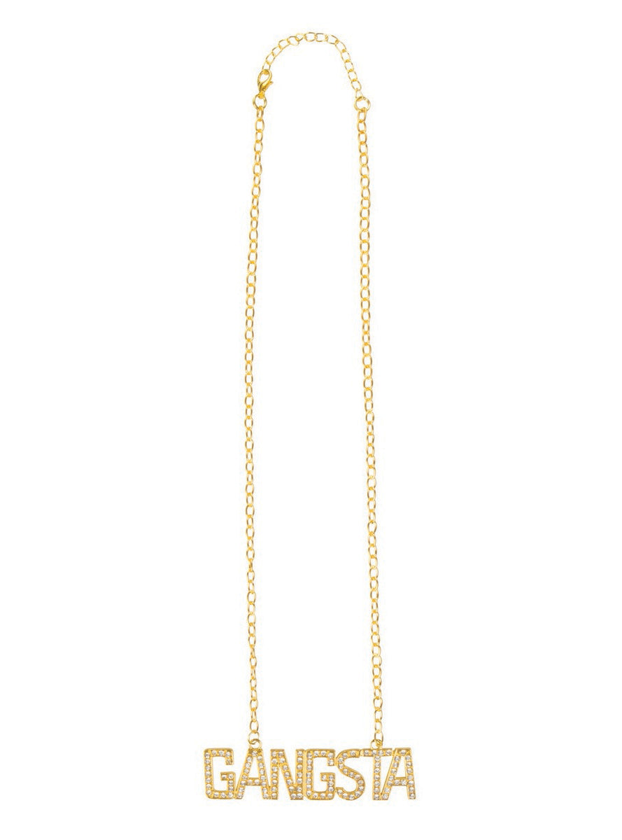 Collier rappeur doré femme