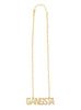 Collier rappeur doré femme
