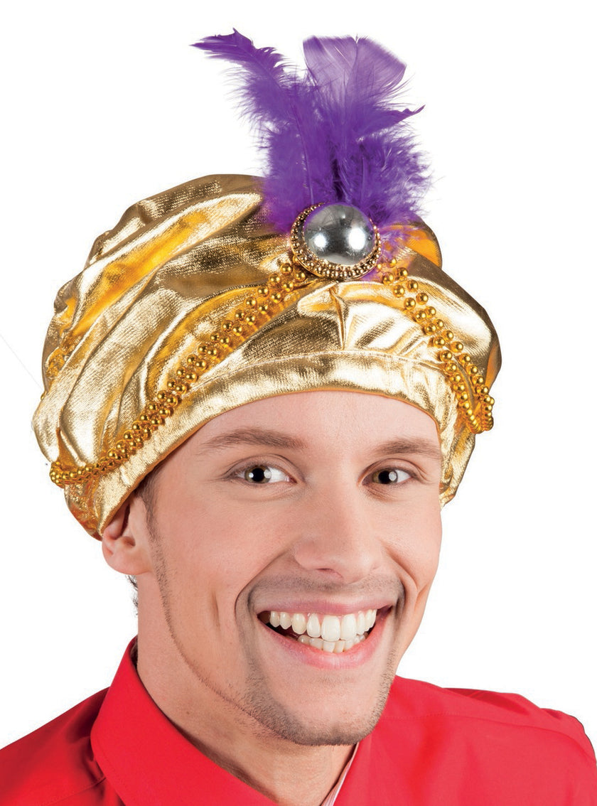 Turban arabe avec plume homme