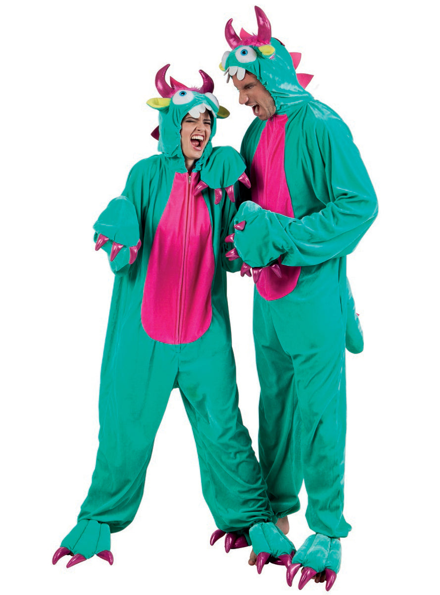 Déguisement petit monstre vert adulte