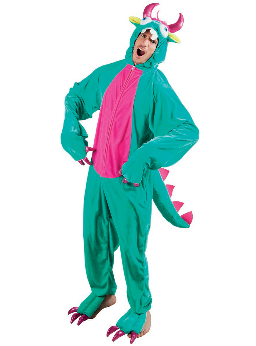 Déguisement petit monstre vert adulte