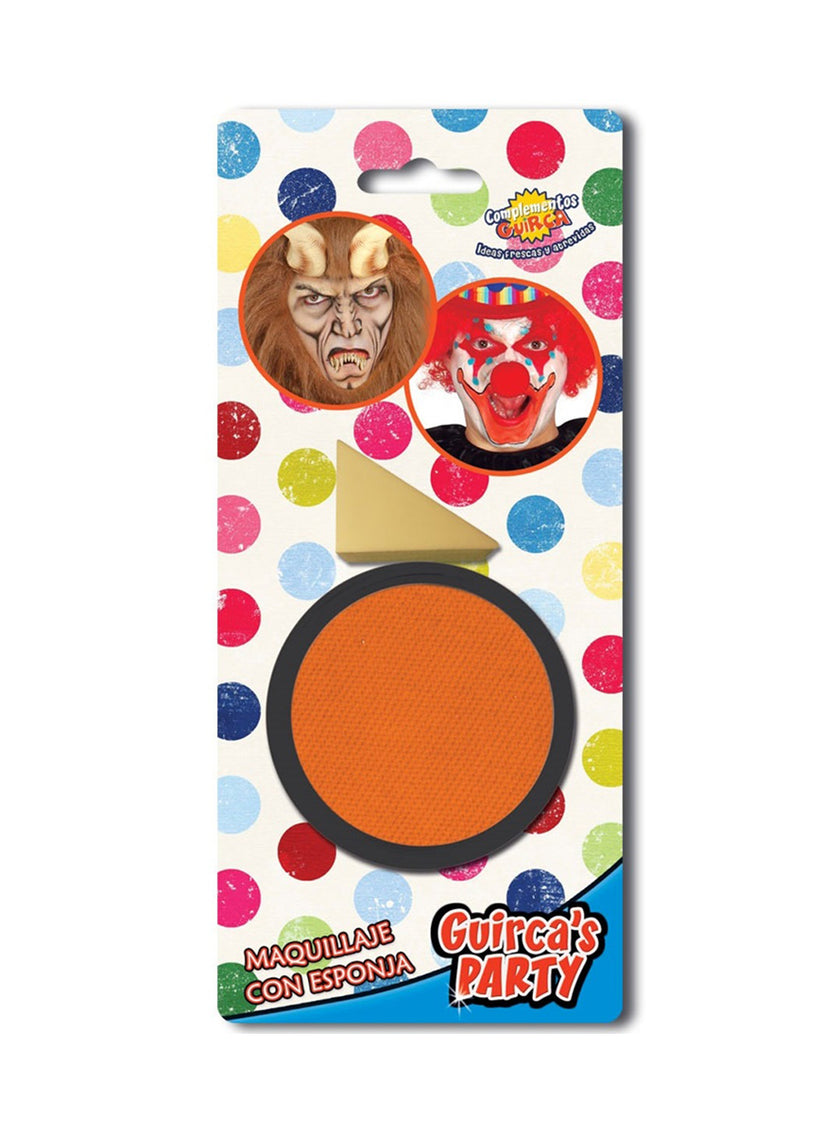 Maquillage orange avec éponge