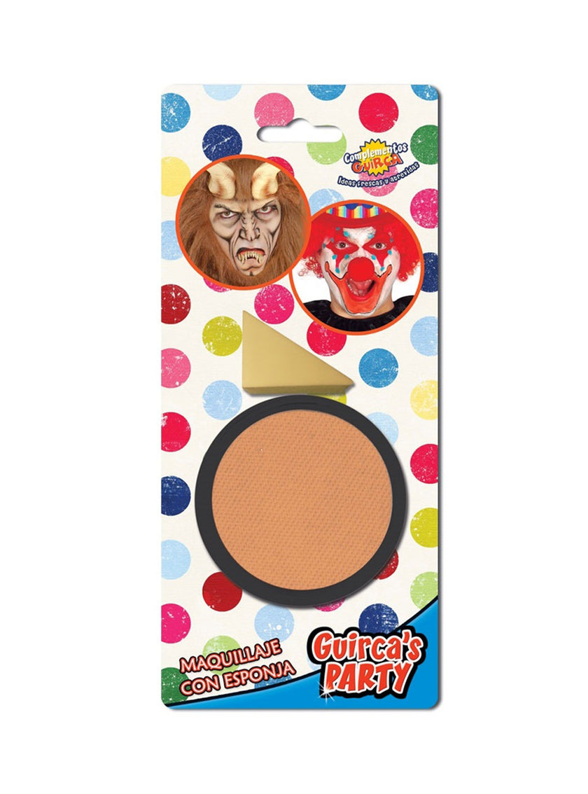 Maquillage jaune avec éponge