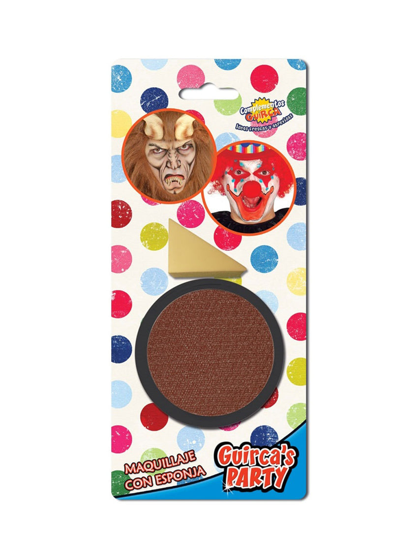 Maquillage jaune avec éponge