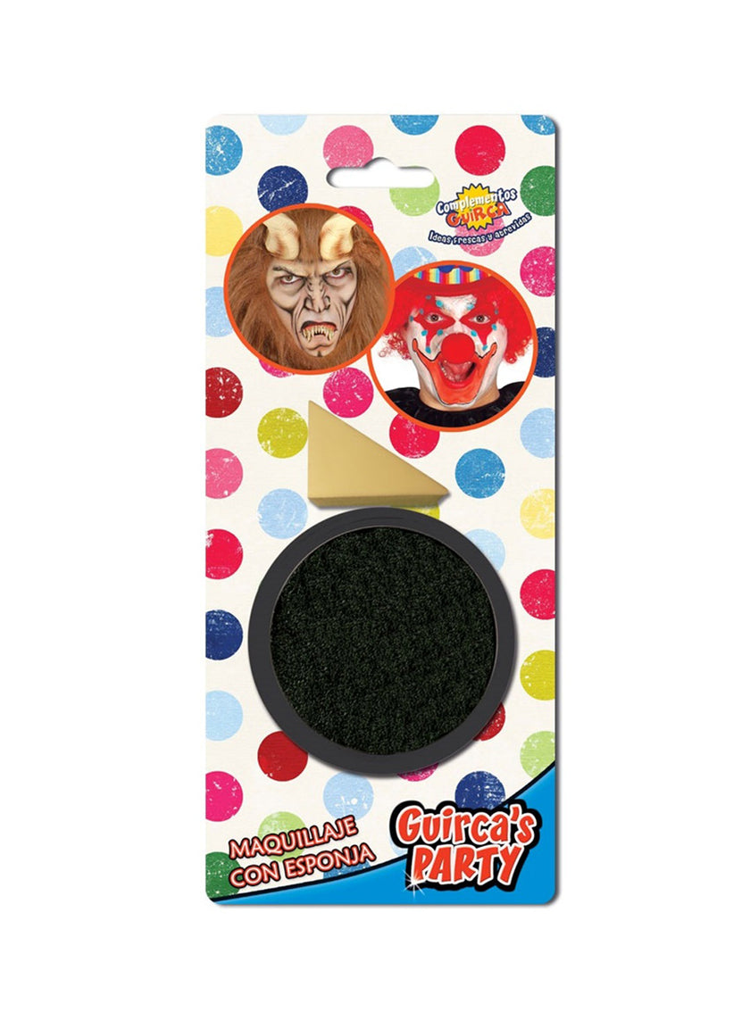 Maquillage jaune avec éponge