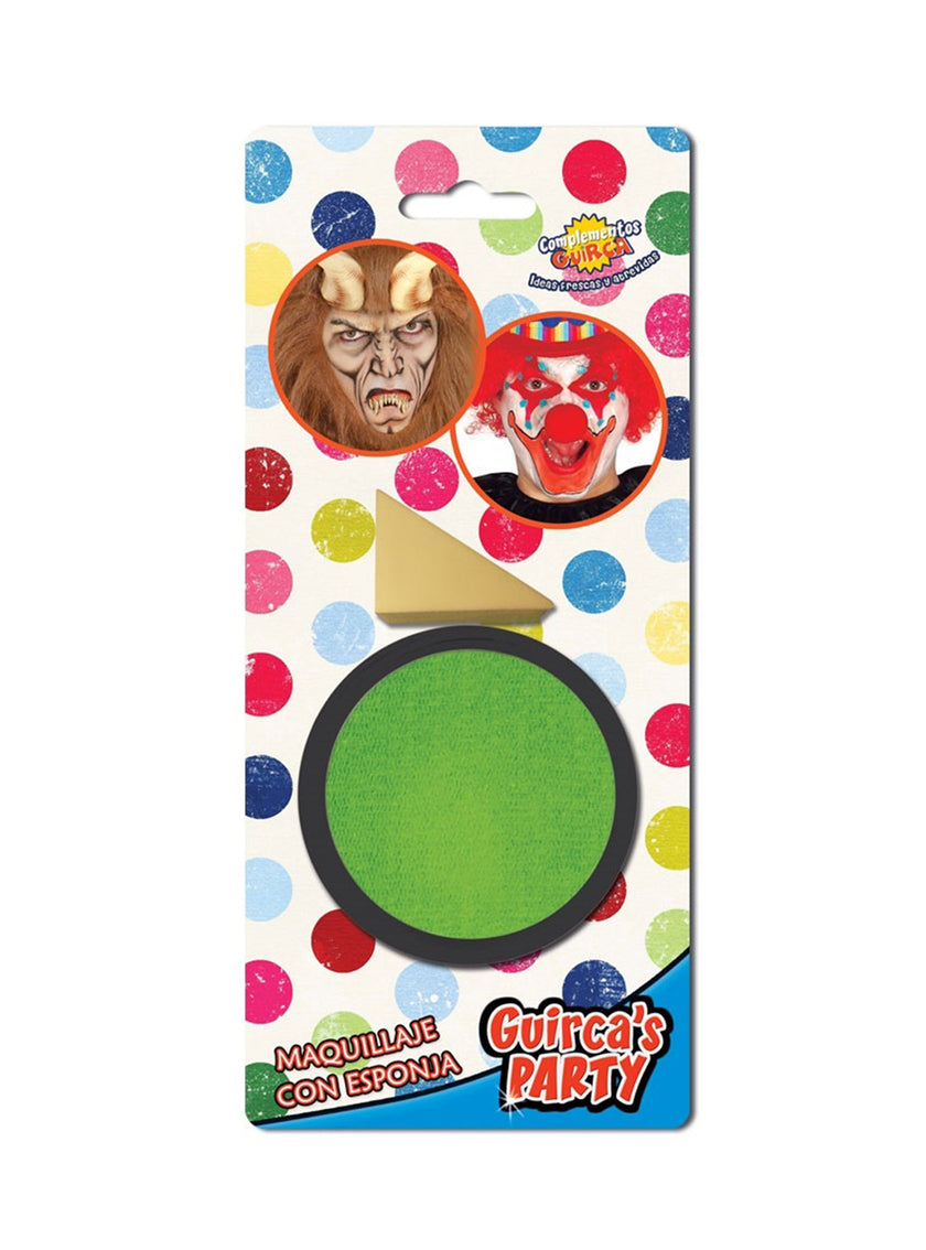 Maquillage vert clair avec éponge