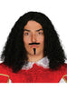 Perruque et bouc mousquetaire homme