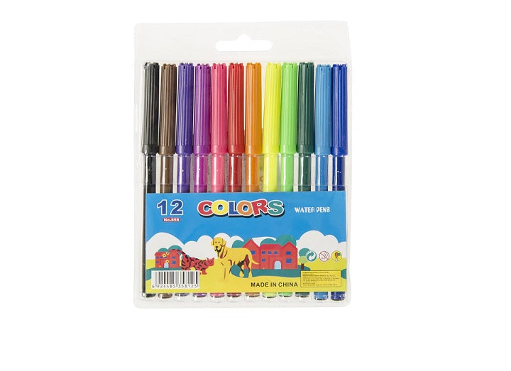 lot de 12 feutres 12 couleurs 13cm