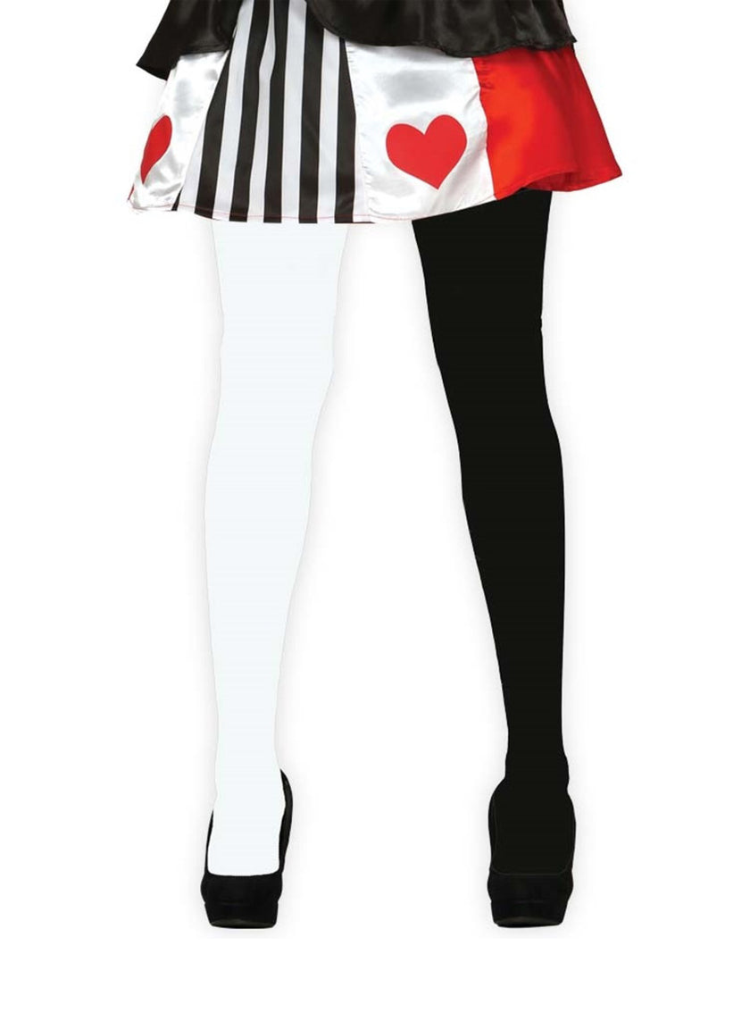 Bas noir et blanc femme