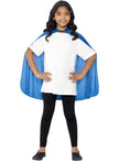 Cape couleur bleue enfant