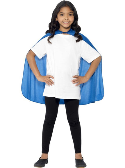 Cape couleur bleue enfant