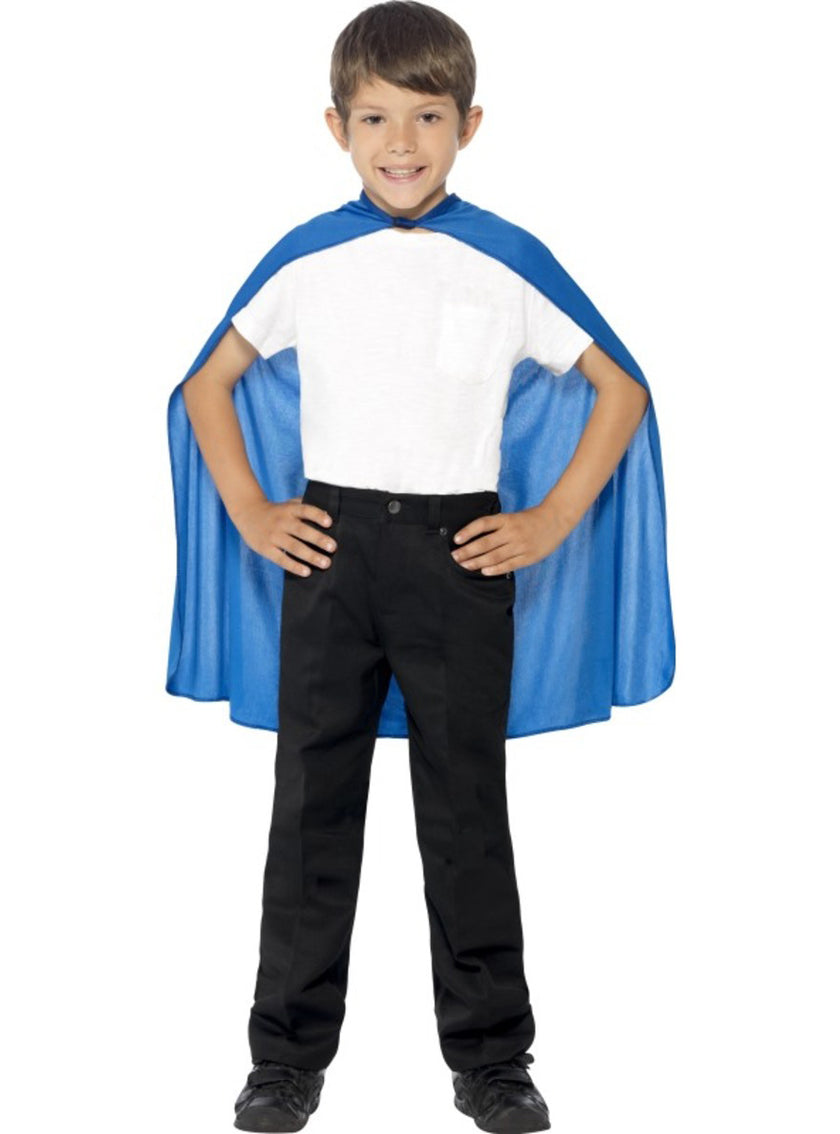 Cape couleur bleue enfant