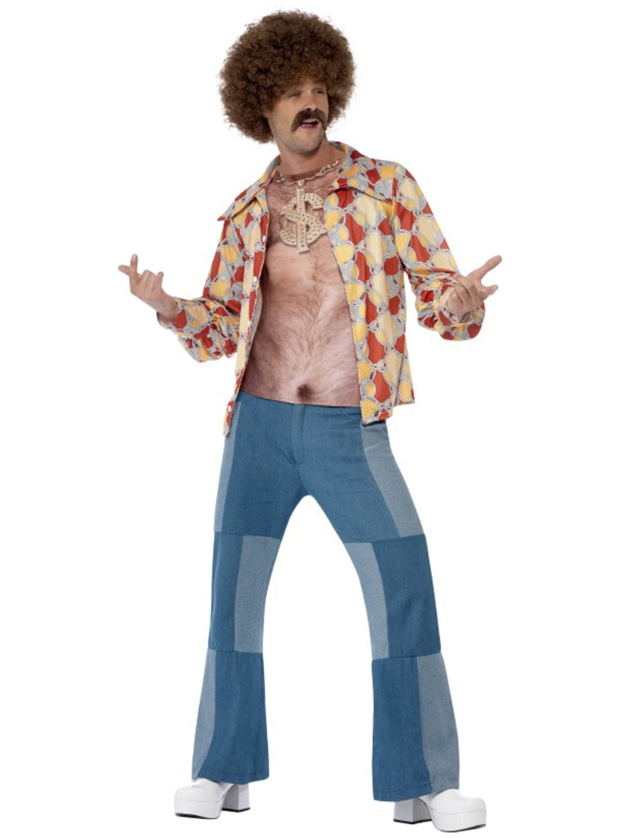 T-shirt poils sur le torse homme