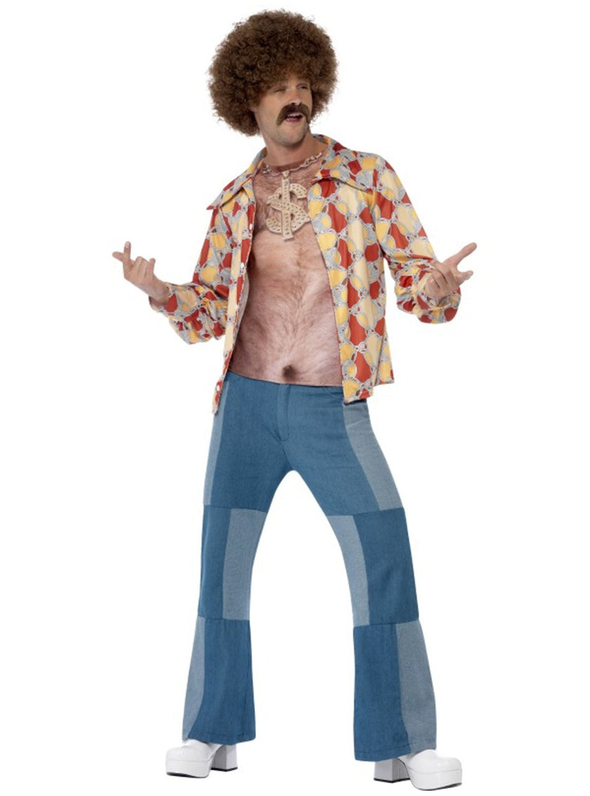 T-shirt poils sur le torse homme