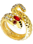 Bague serpent doré femme