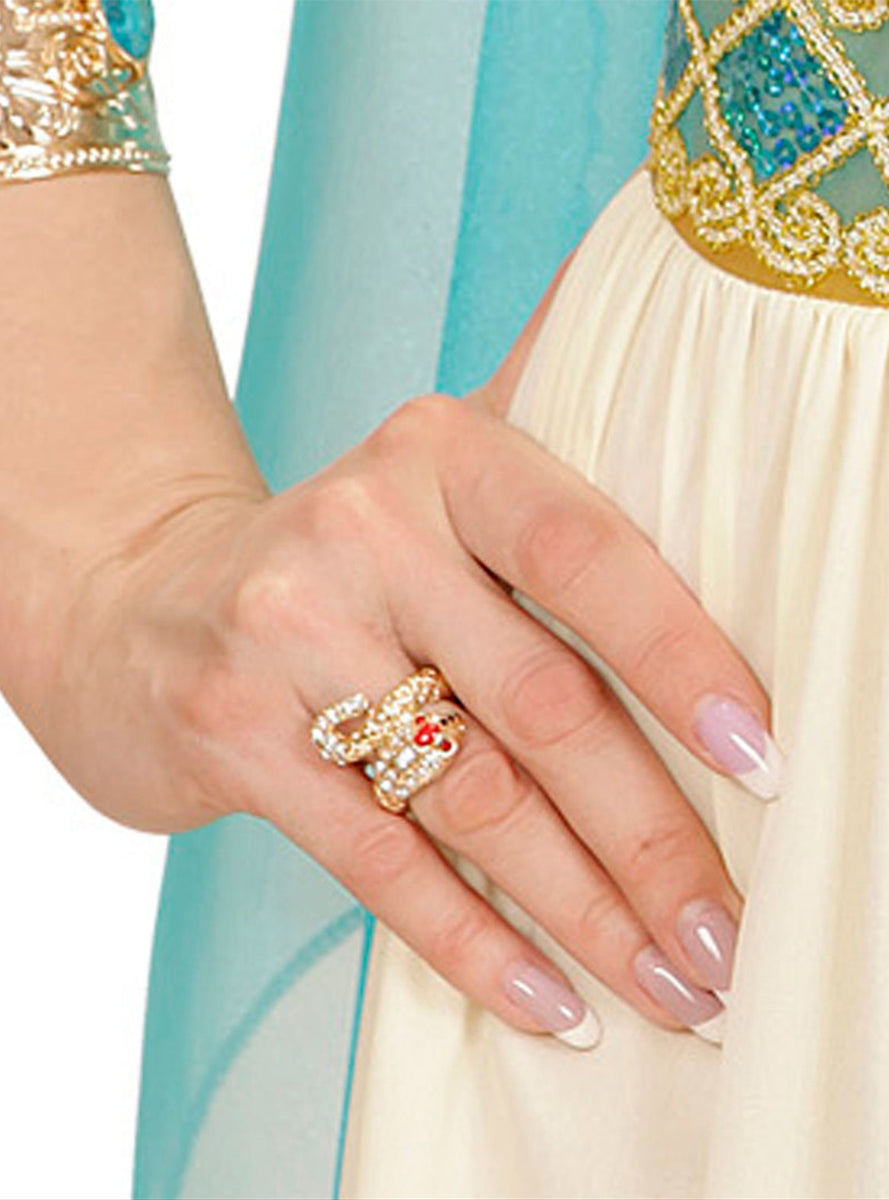 Bague serpent doré femme