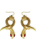 Boucles d'oreilles serpent doré femme
